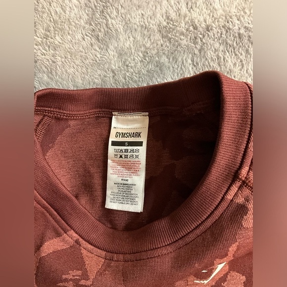 Gymshark Adapt Camouflage Seamless Long Sleeve Crop Top Size Small - Picture 5 of 5